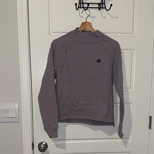 champion purple mock neck sweatshirt